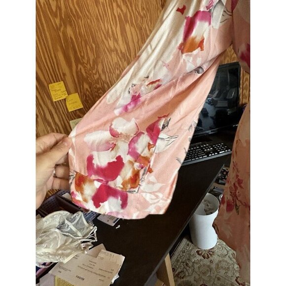 YUMI KIM Womens Love Is In The Air Light Pink Floral Robe Dressing Gown M - Picture 8 of 12